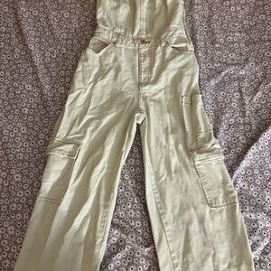 Wild Fable Cream Cargo Jumpsuit